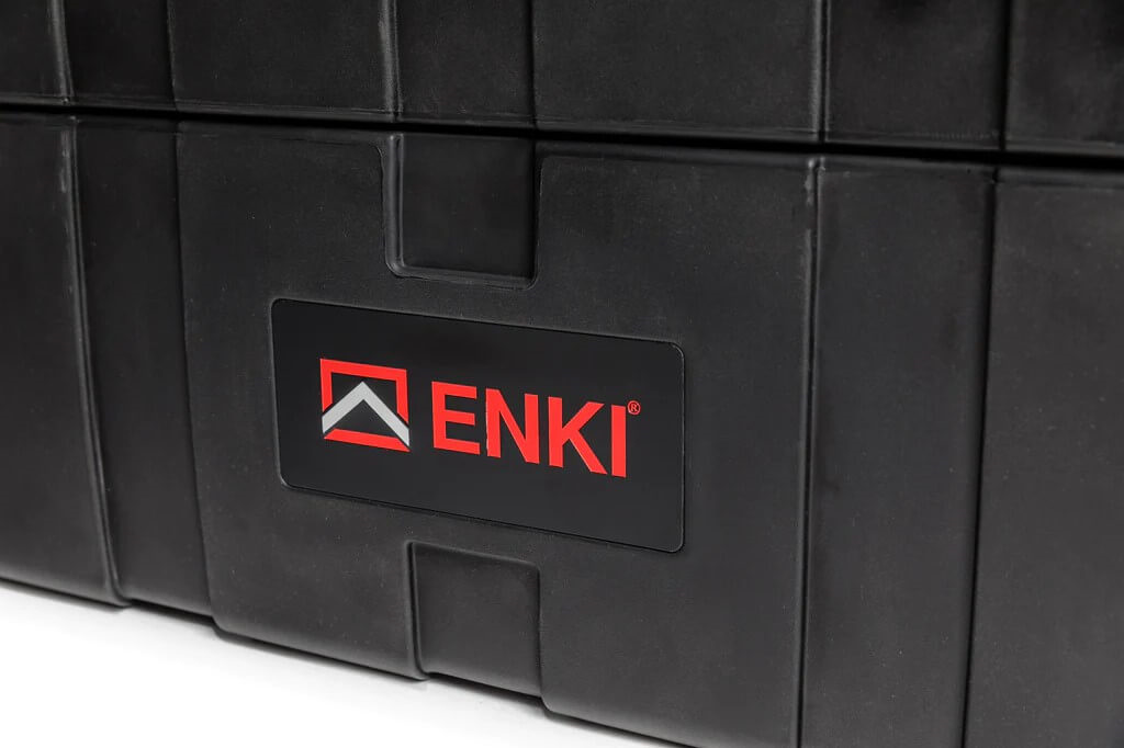 Enki AMG-2B Dual Electric Bass Guitar Case with Wheels and Removable Lid