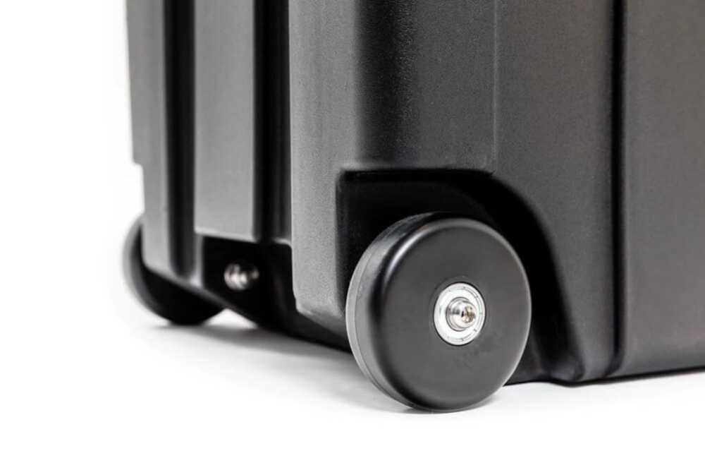 Enki AMG-2B Dual Electric Bass Guitar Case with Wheels and Removable Lid