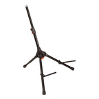 Ultimate Support AMP-150 guitar amp stand with adjustable height and sturdy build, designed for secure amplifier placement.