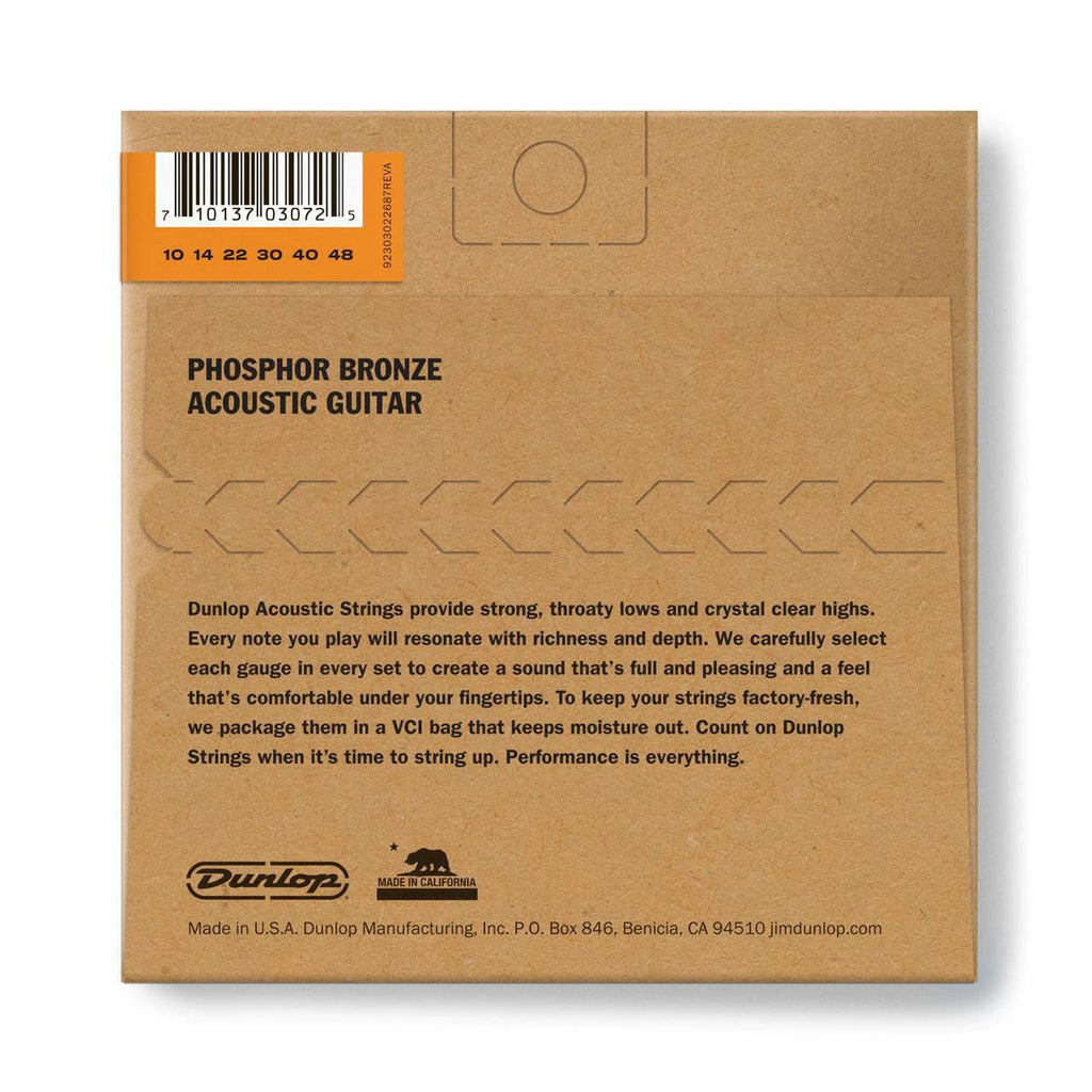 Jim Dunlop DAP10 Phosphor Bronze Acoustic Guitar Strings - Extra Light 10-48