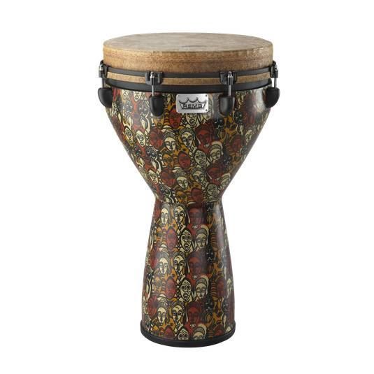 Remo DJ-0014-LM Mondo Leon Mobley Series 14 Inch Djembe - Multi-Mask Finish