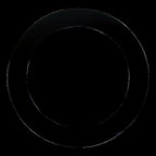 Remo 5 Inch DynamO black drum head showing the black surface and branding on the drum head for percussion instruments.