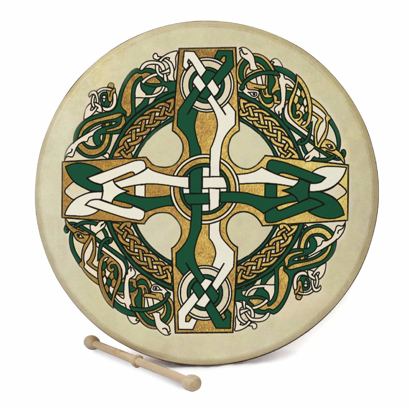 Waltons DWP1930 18in ‚ÄúGaelic Cross‚Äù Print Bodhran Pack