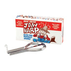 Bluegrass ED350 jaw harp by AMS, shiny blue metal with intricate design, showcasing its compact size and musical instrument features.