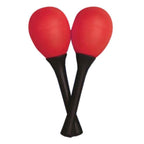 Mano Percussion Egg Shaped Maracas with Plastic Handle - Red