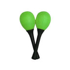 Mano EM122 Percussion Egg Shaped Maracas with Plastic Handle - Green