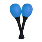 Mano Percussion Egg Shaped Maracas with Plastic Handle - Blue