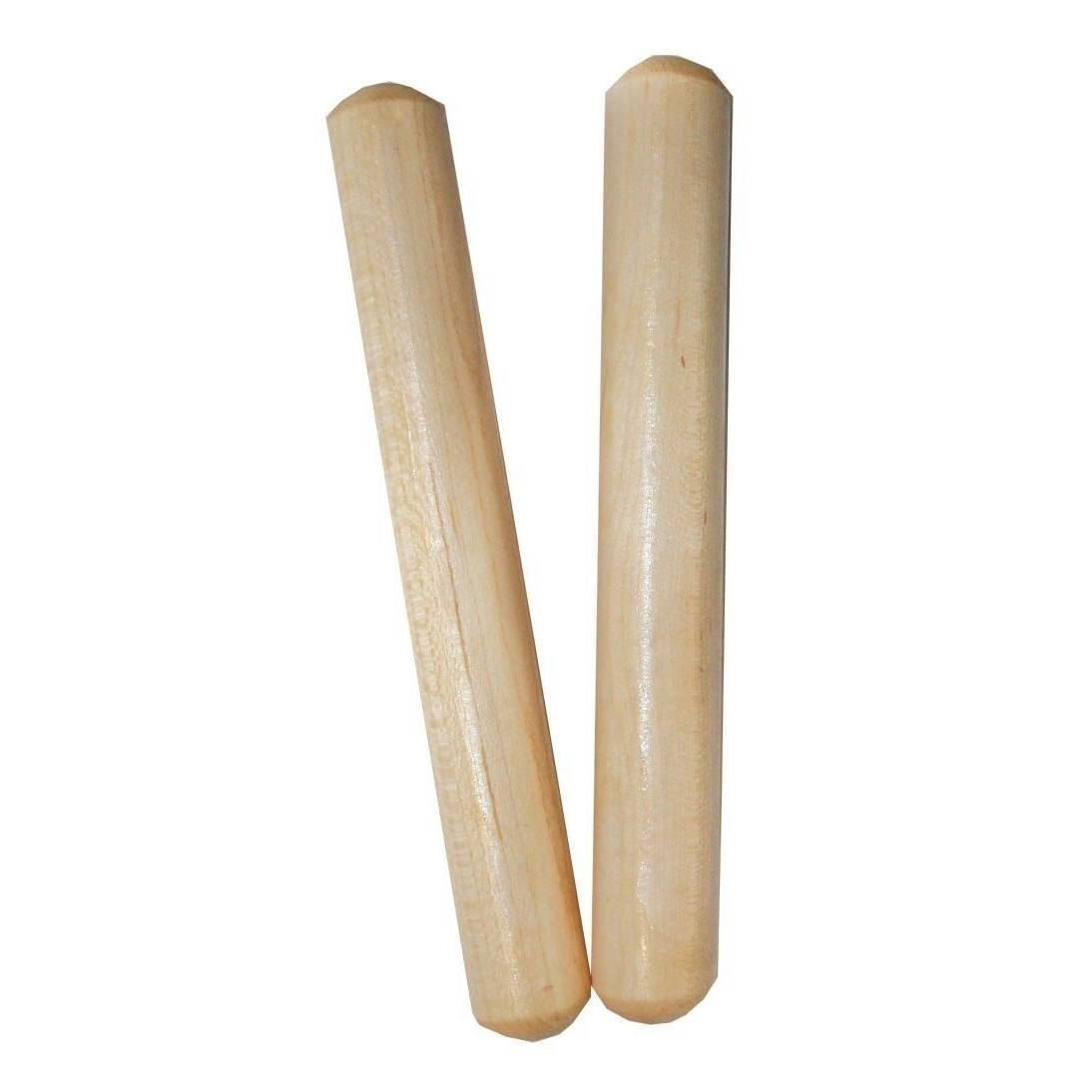 Mano Percussion 6 inch Claves - Natural
