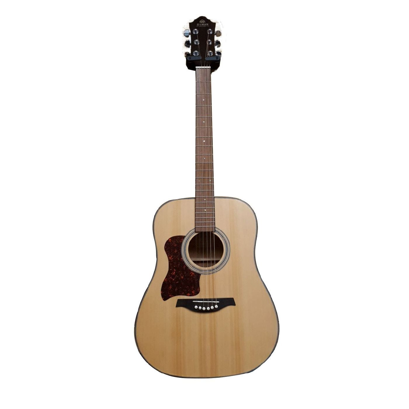 Gilman GA10 Left-Handed Grand Auditorium Dreadnought Acoustic Guitar in Natural Satin