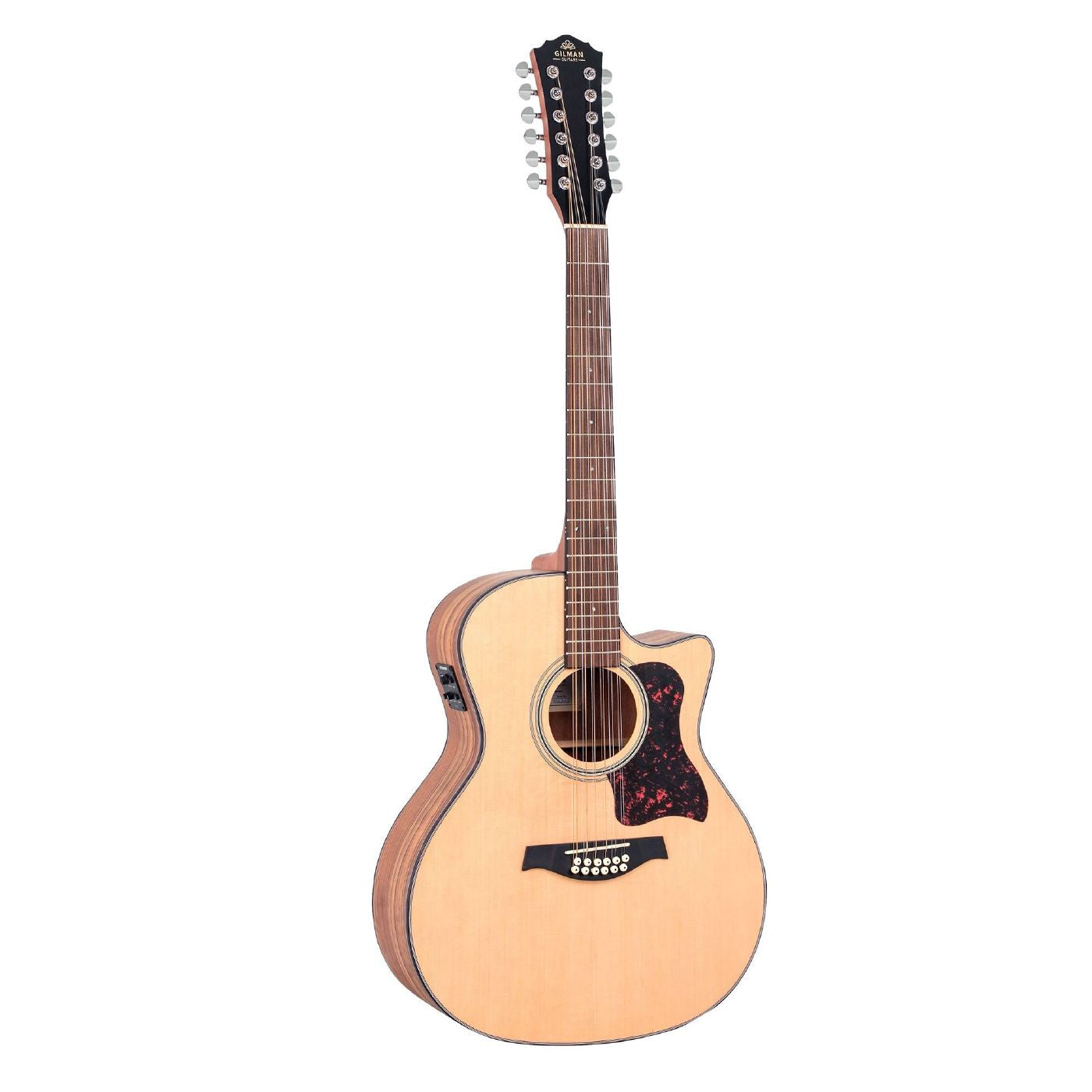 Gilman GA112CE 12-String Grand Auditorium Acoustic Guitar with Pickup in Natural Satin