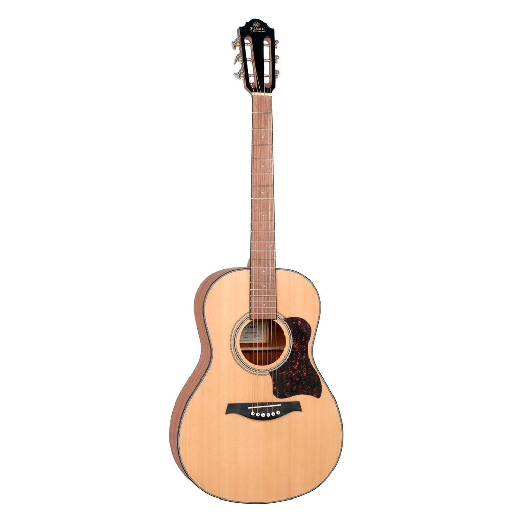 Gilman GPA10 Parlour Acoustic Guitar with Spruce Top in Natural Satin