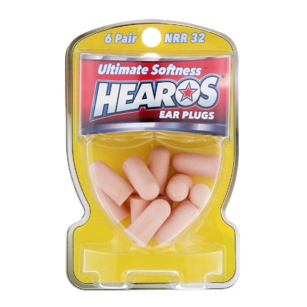 Hearos HO5414 Ultimate Softness Foam Ear Plugs (6 Pairs)