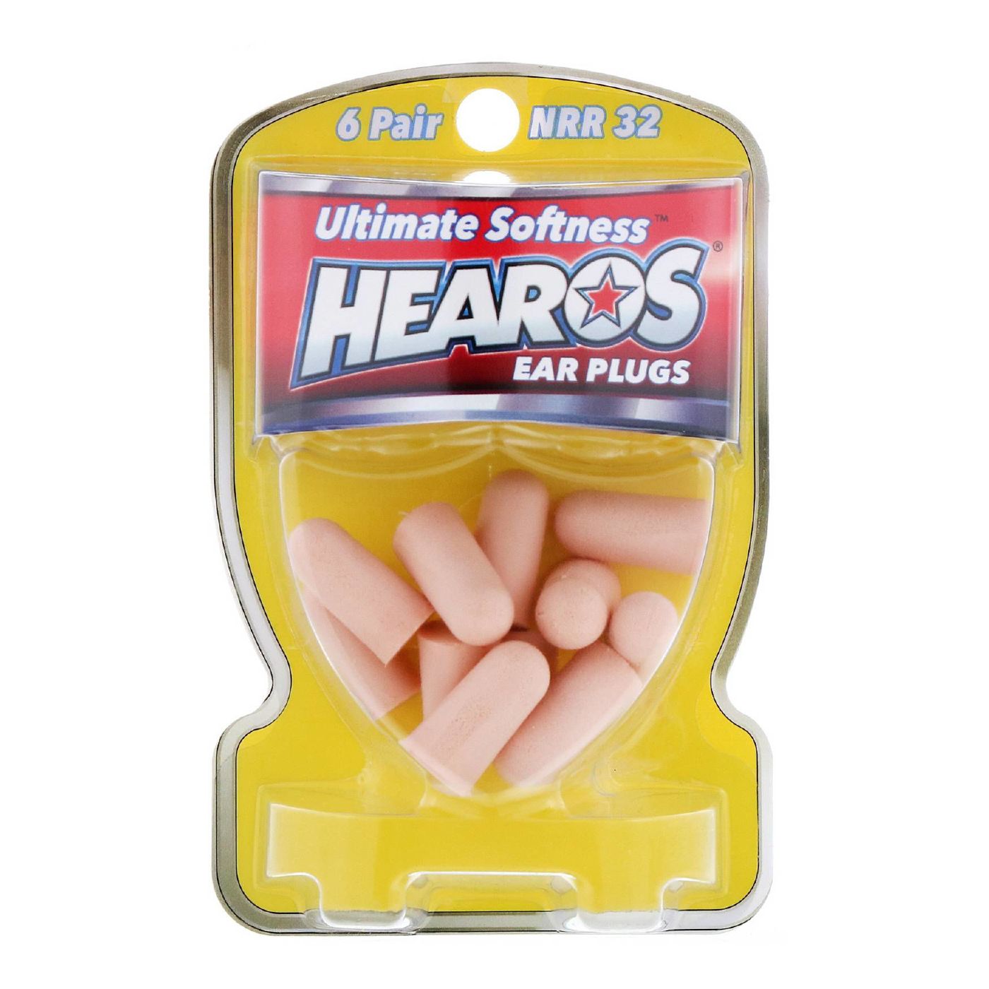 Hearos HO5414 Ultimate Softness Foam Ear Plugs (6 Pairs)