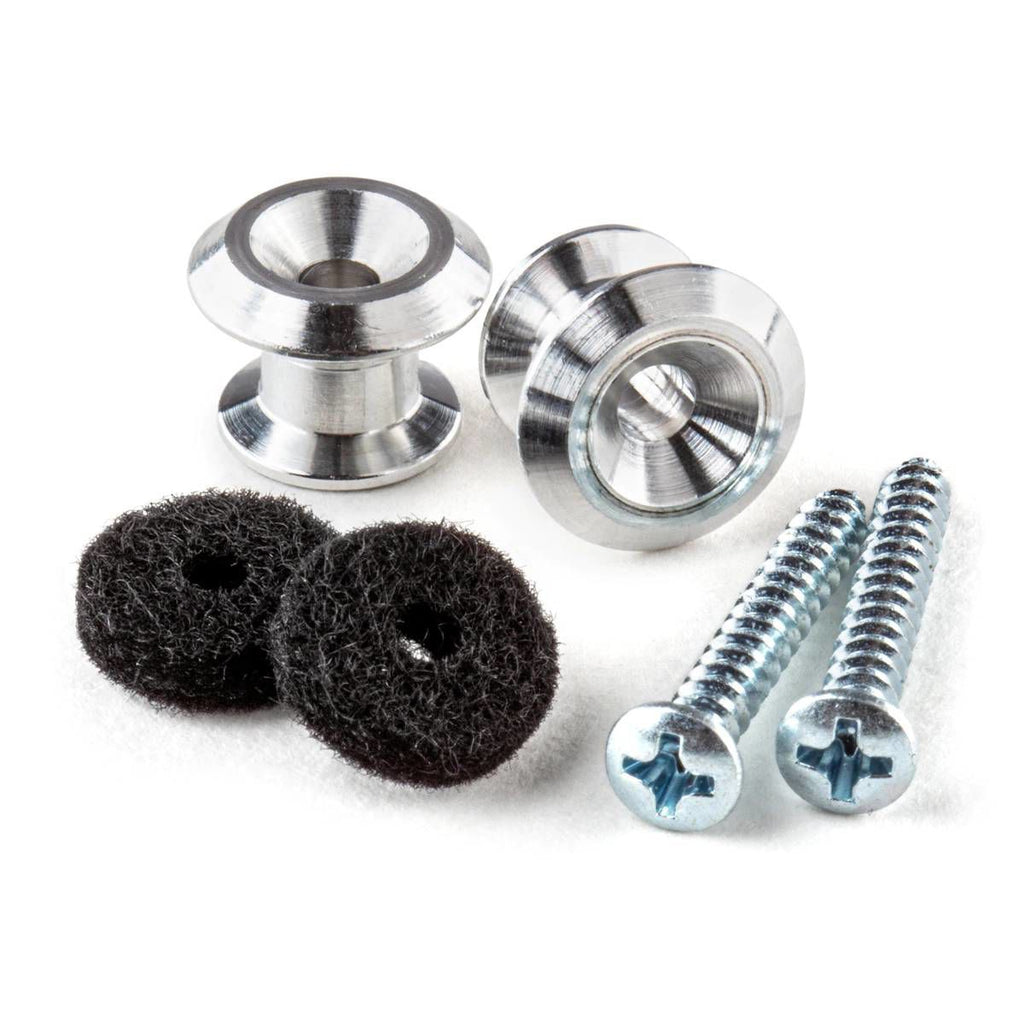 Jim Dunlop Guitar Strap Buttons Aluminium End Pin With Felt Washer And Screw