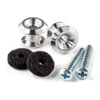 Jim Dunlop Guitar Strap Buttons Aluminium End Pin With Felt Washer And Screw