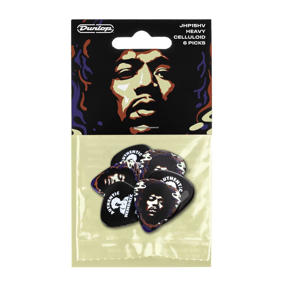 Jim Dunlop Hendrix ‚Äò69 Psych Star Haze Series Player‚Äôs Pack Guitar Pick (6 in a pack)