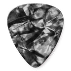 Jim Dunlop Celluloid Black Pearloid Medium Guitar Pick Player Pack - 12 pack