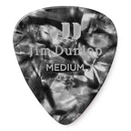 Jim Dunlop Celluloid Black Pearloid Medium Guitar Pick Player Pack - 12 pack