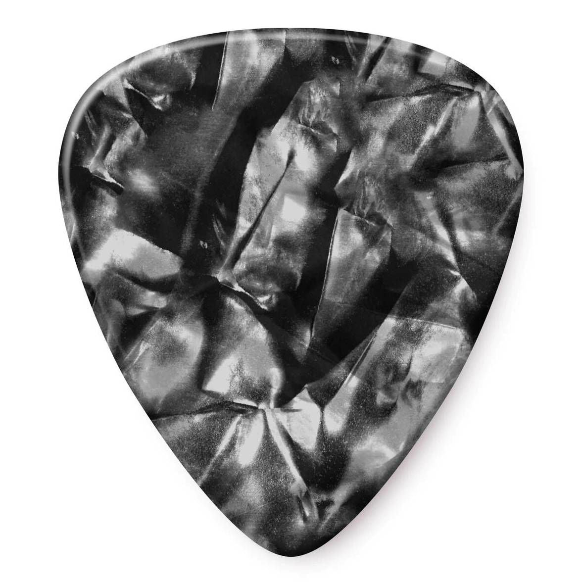 Jim Dunlop Celluloid Black Pearloid Thin Guitar Pick Player Pack - 12 pack