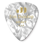 Jim Dunlop Celluloid White Pearl Heavy Guitar Pick Player Pack - 12 pack