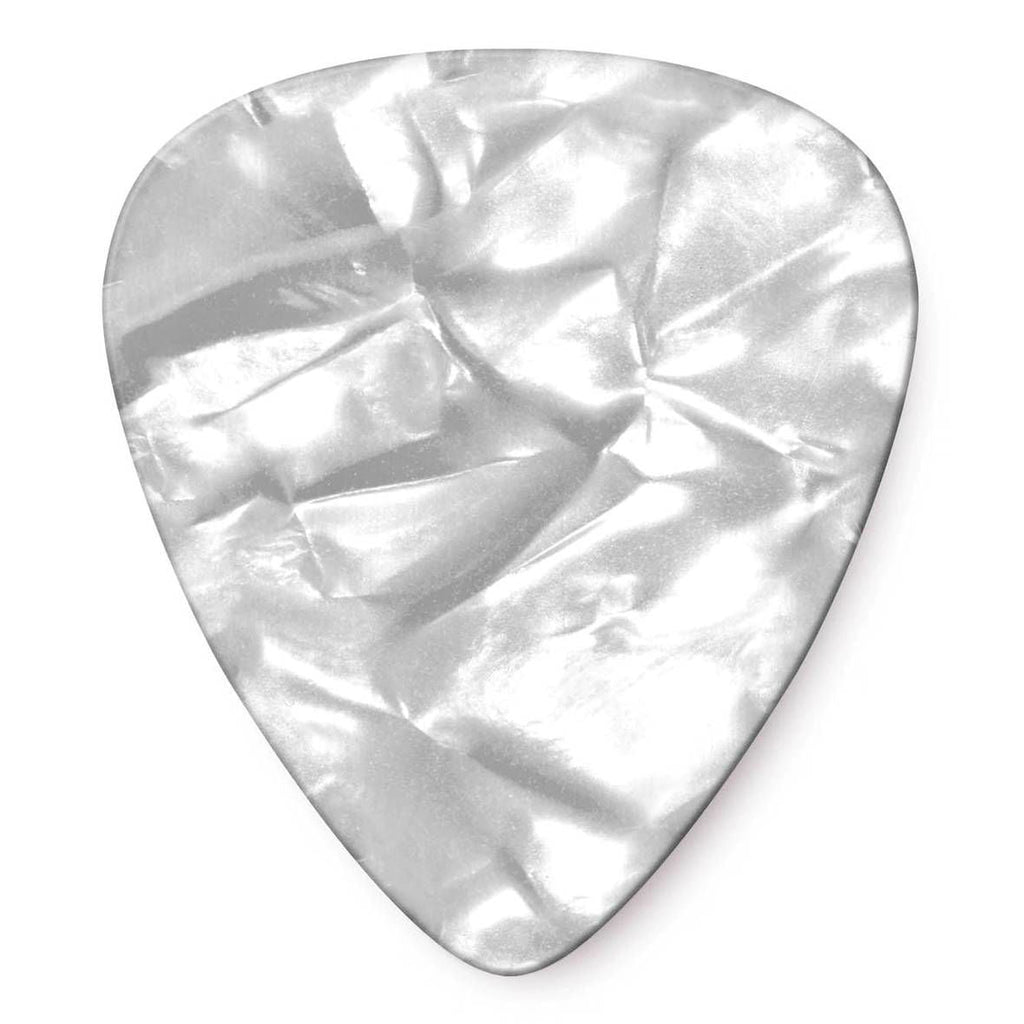 Jim Dunlop Celluloid White Pearl Medium Guitar Pick Player Pack - 12 pack