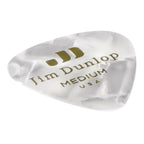 Jim Dunlop Celluloid White Pearl Medium Guitar Pick Player Pack - 12 pack