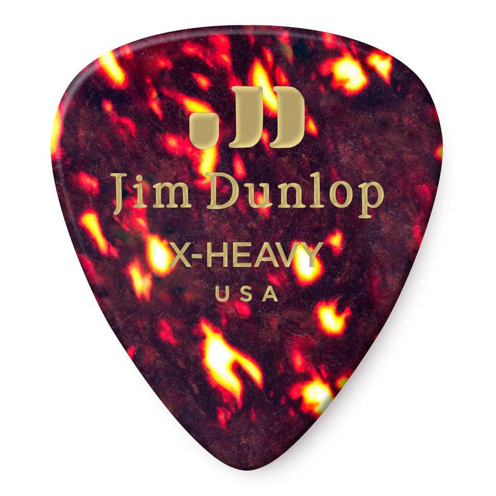 Jim Dunlop Celluloid Shell Extra Heavy Guitar Pick Player Pack - 12 pack
