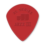 Jim Dunlop JP5XLN Nylon Jazz III XL Player Pack Guitar Pick - Red - 6 Pack