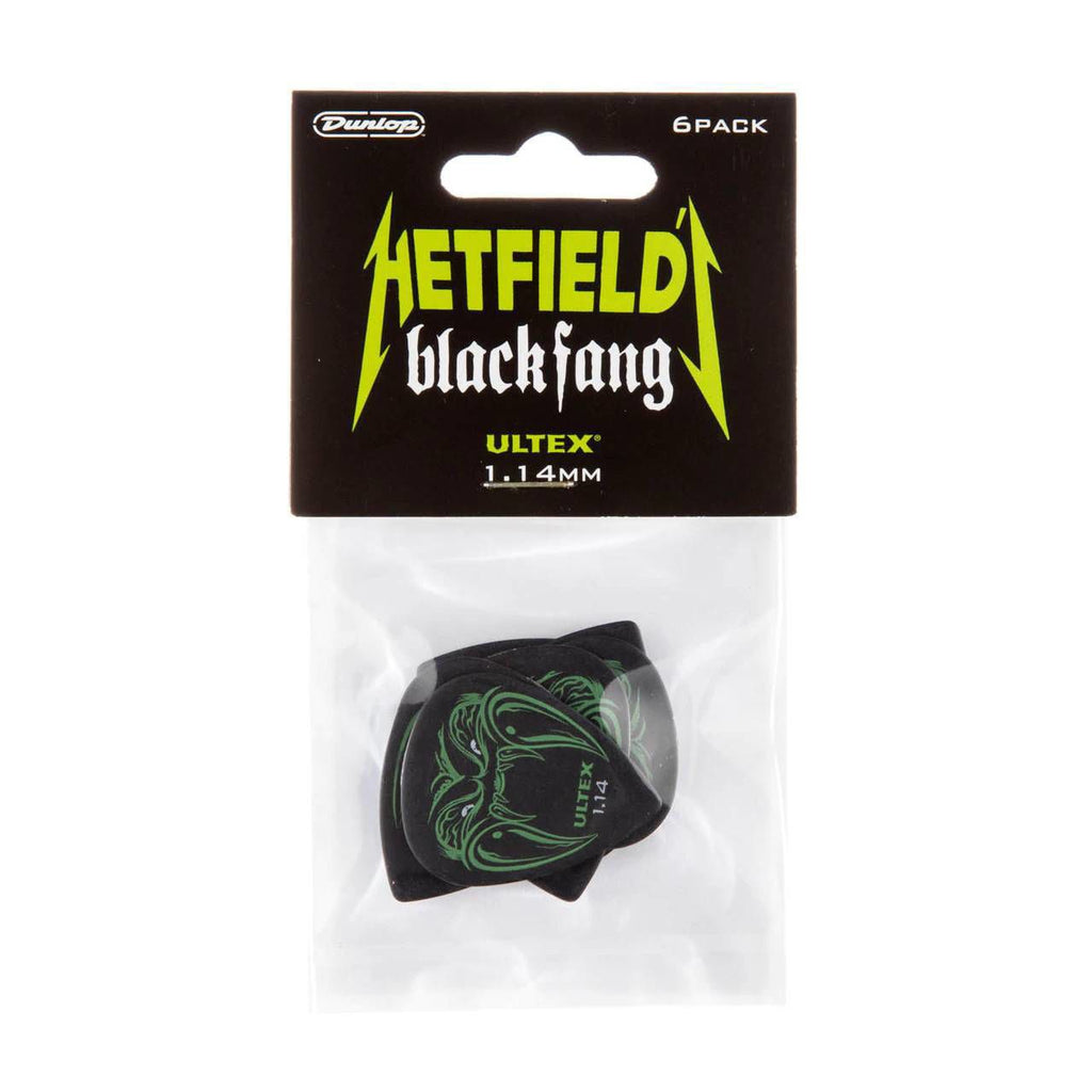 Jim Dunlop JPBF14 James Hetfield Black Fang 1.14mm Guitar Pick Players Pack (6 in a pack)