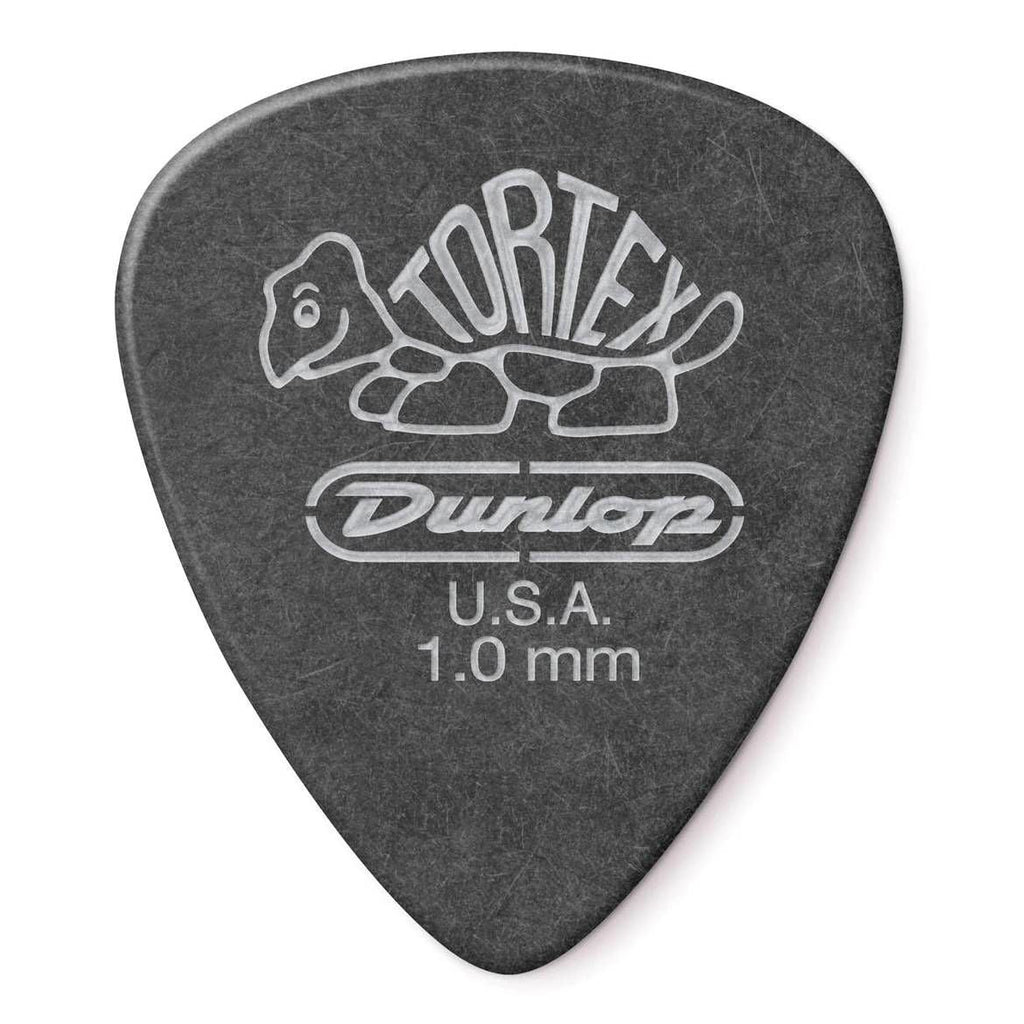 Jim Dunlop 1.0 mm Tortex Pitch Black Guitar Pick Player Pack - 12 pack