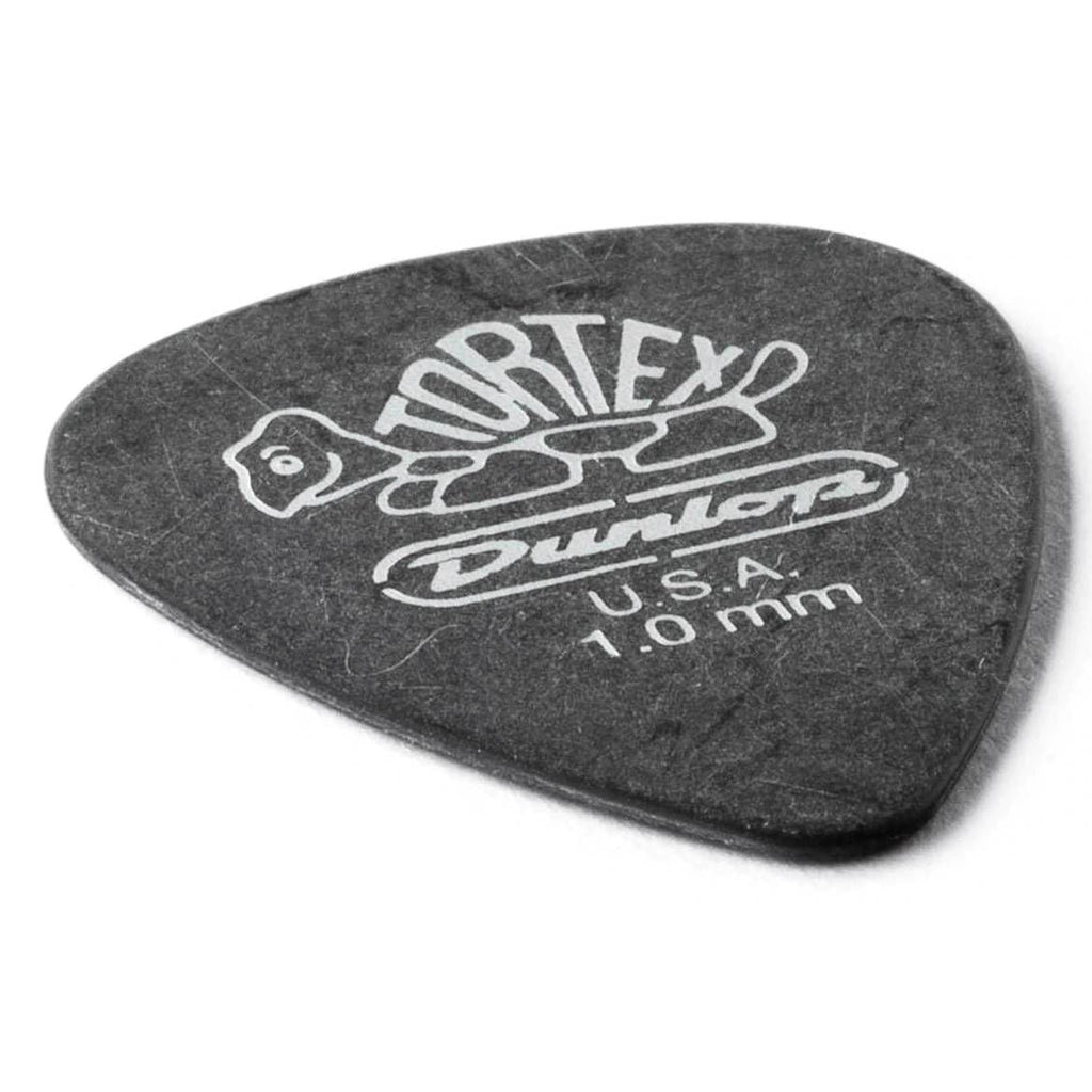 Jim Dunlop 1.0 mm Tortex Pitch Black Guitar Pick Player Pack - 12 pack