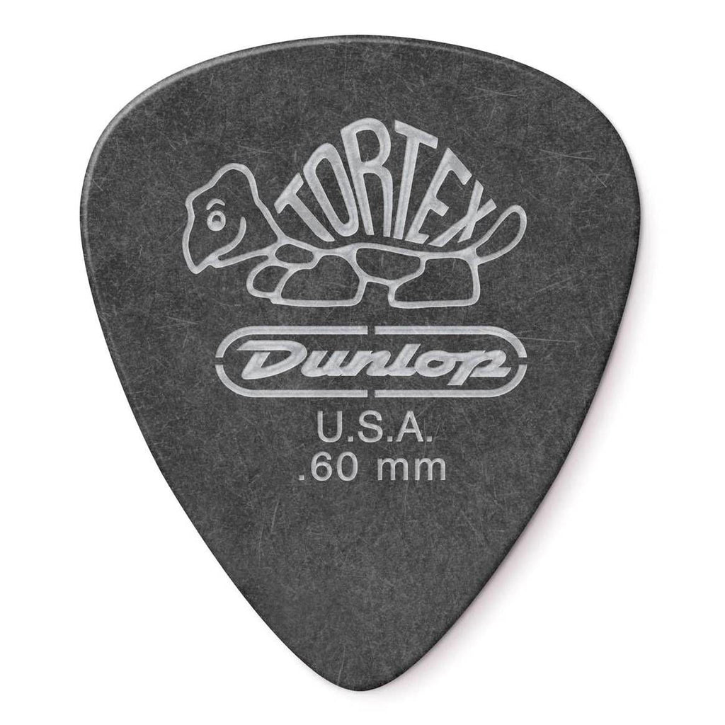 Jim Dunlop .60 mm Tortex Pitch Black Guitar Pick Player Pack - 12 pack