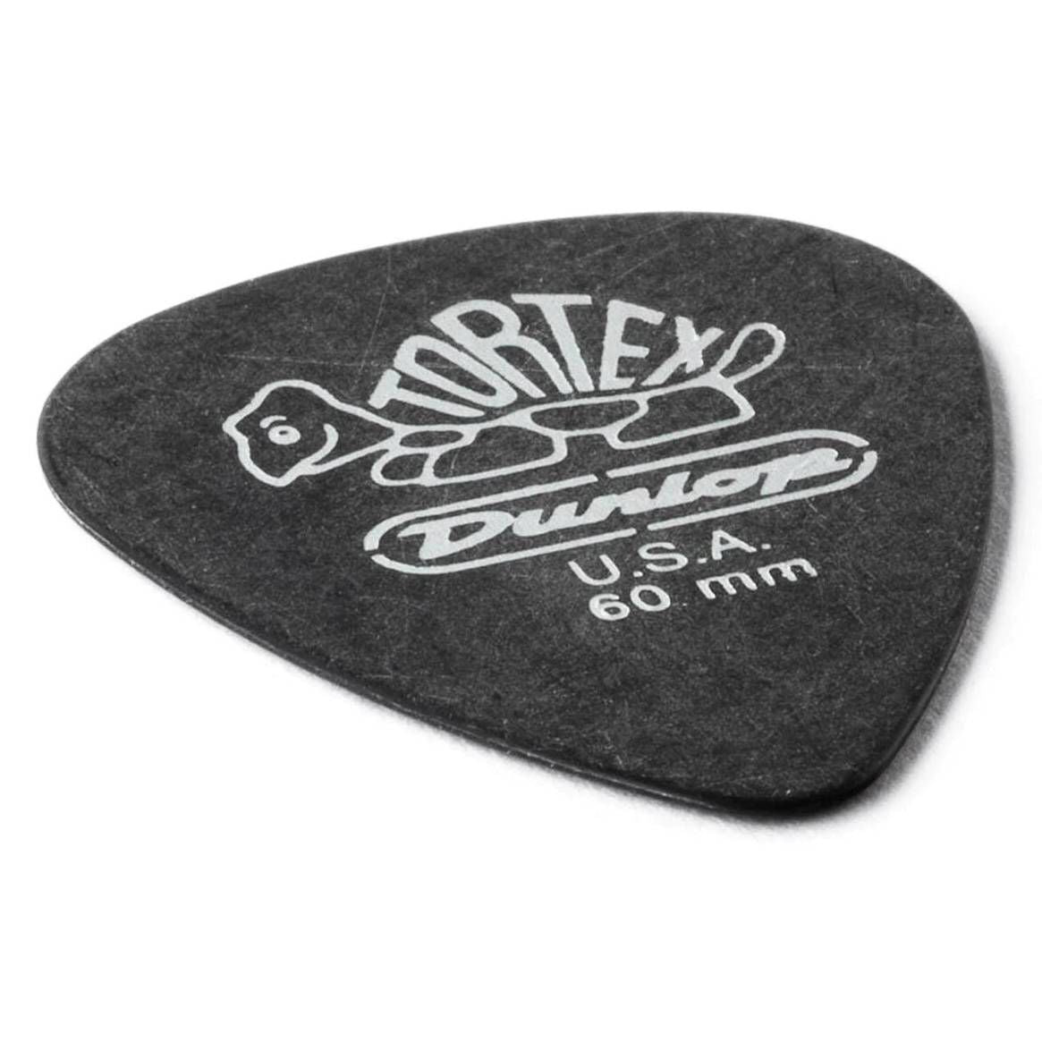 Jim Dunlop .60 mm Tortex Pitch Black Guitar Pick Player Pack - 12 pack