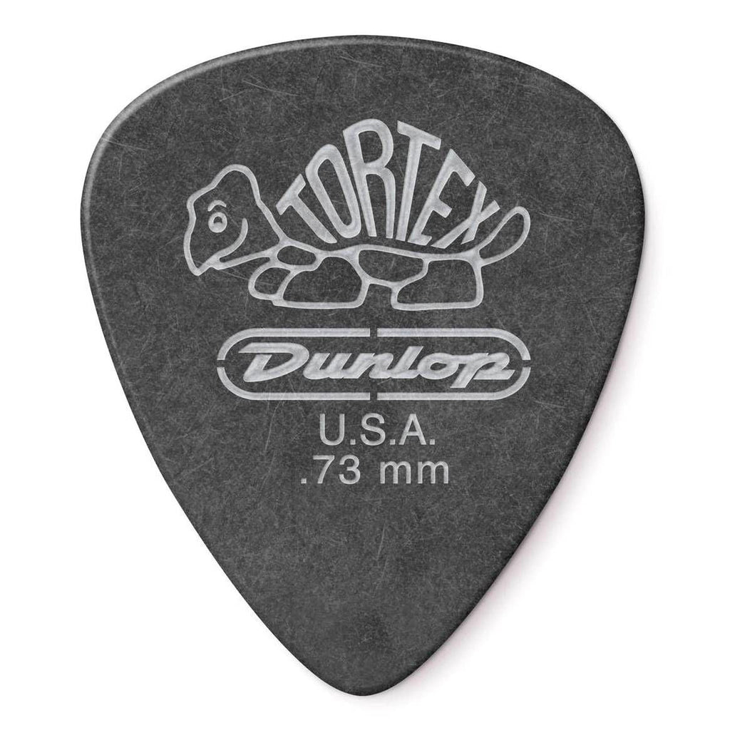 Jim Dunlop .73 mm Tortex Pitch Black Guitar Pick Player Pack - 12 pack
