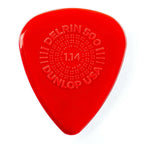 Set of 12 Jim Dunlop Prime Grip Delrin 500 guitar picks, 1.14 mm thickness, for comfortable playing and durable sound.