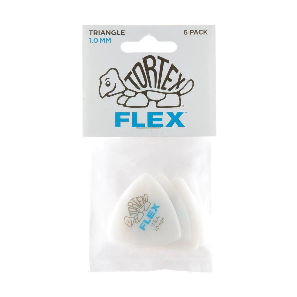 Jim Dunlop 1.0mm Tortex Flex Triangle Guitar Pick Player Pack (6 in a pack)