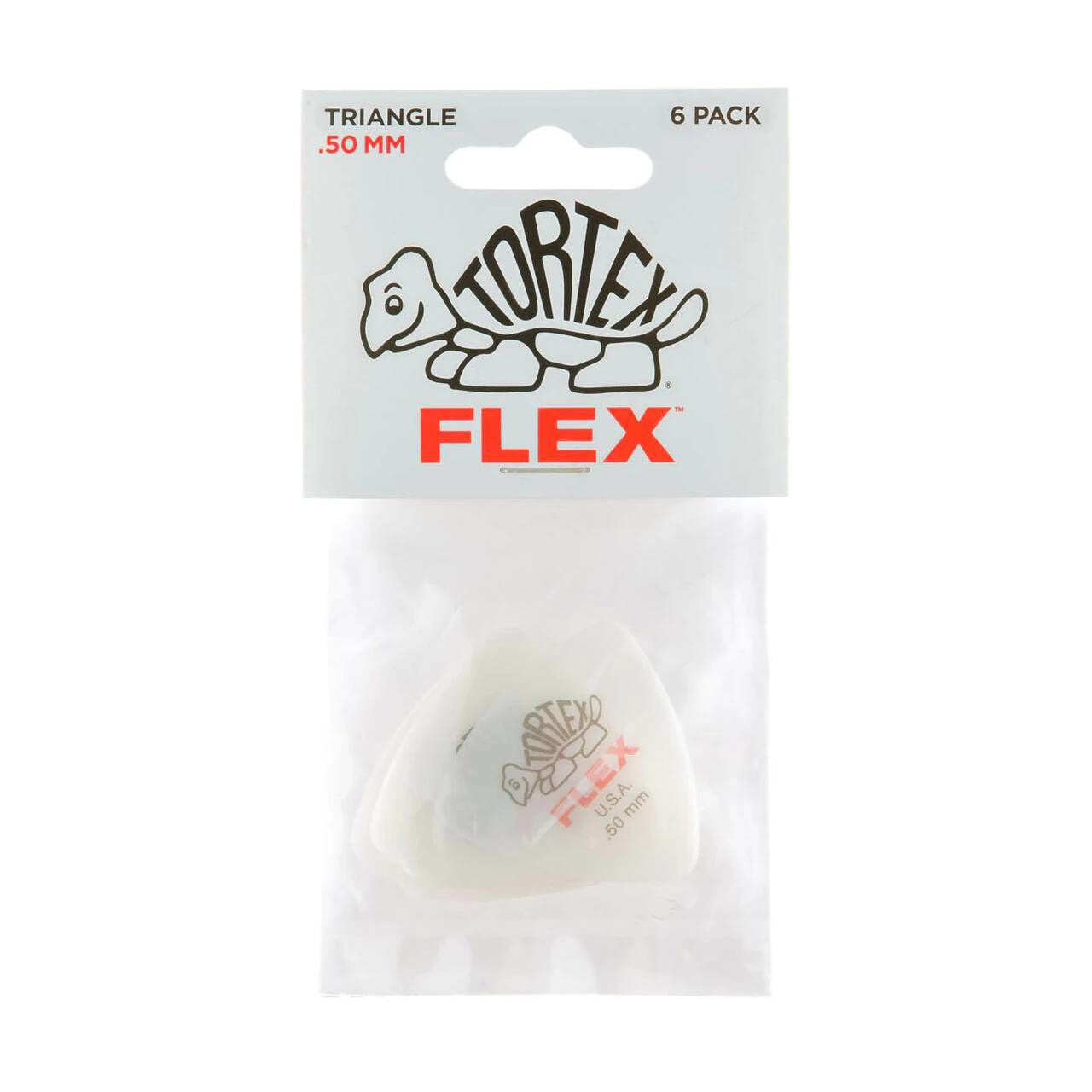 Jim Dunlop .50mm Tortex Flex Triangle Guitar Pick Player Pack (6 in a pack)