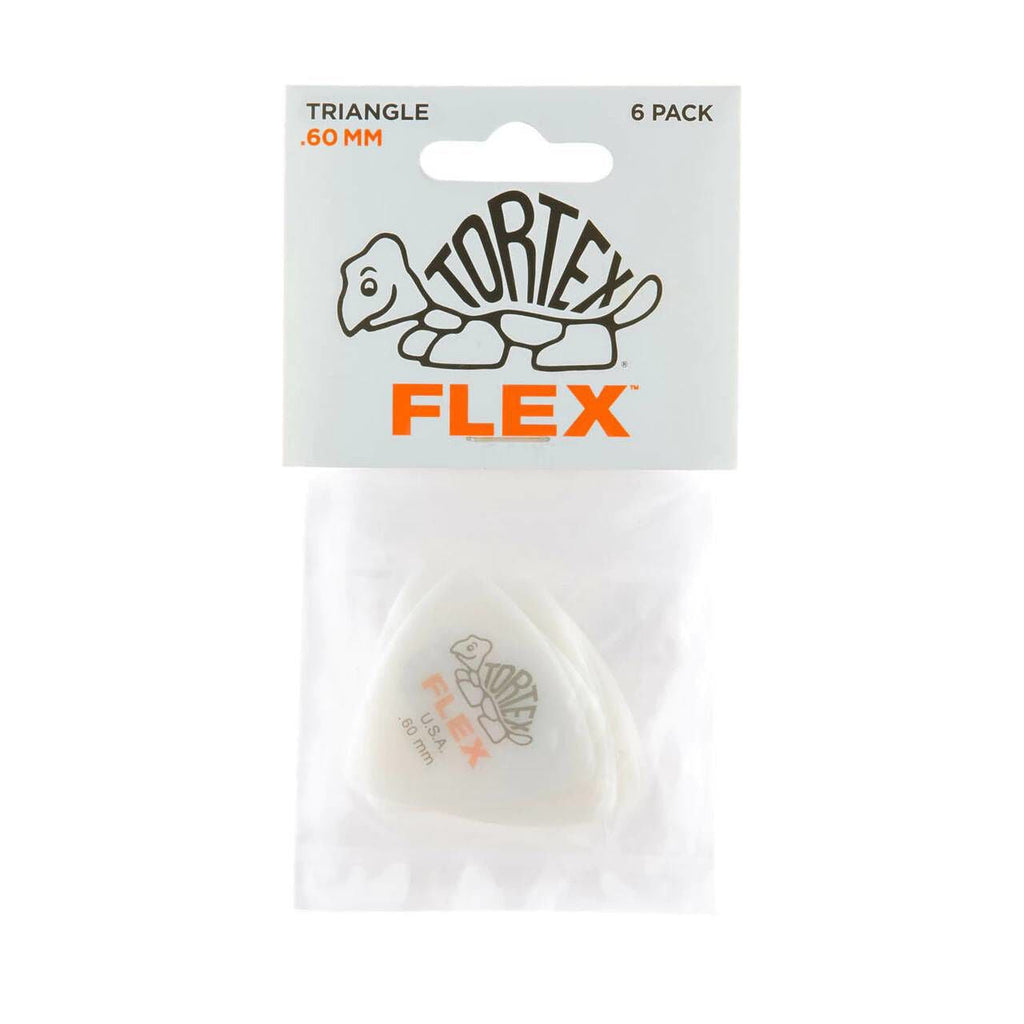 Jim Dunlop .60mm Tortex Flex Triangle Guitar Pick Player Pack (6 in a pack)