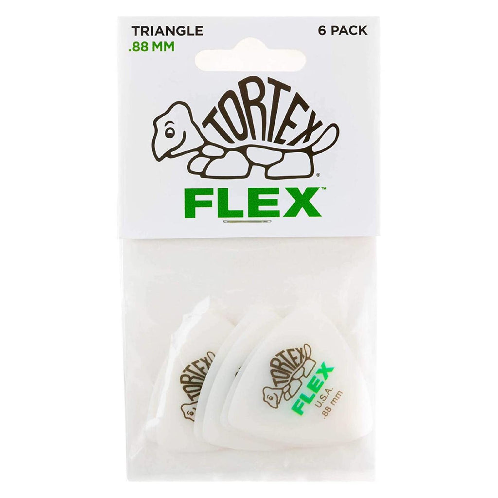 Jim Dunlop .88mm Tortex Flex Triangle Guitar Pick Player Pack (6 in a pack)