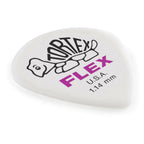 Jim Dunlop Tortex Flex 1.14 Jazz III XL guitar picks in a 12-pack, featuring durable, flexible design for electric guitar players.