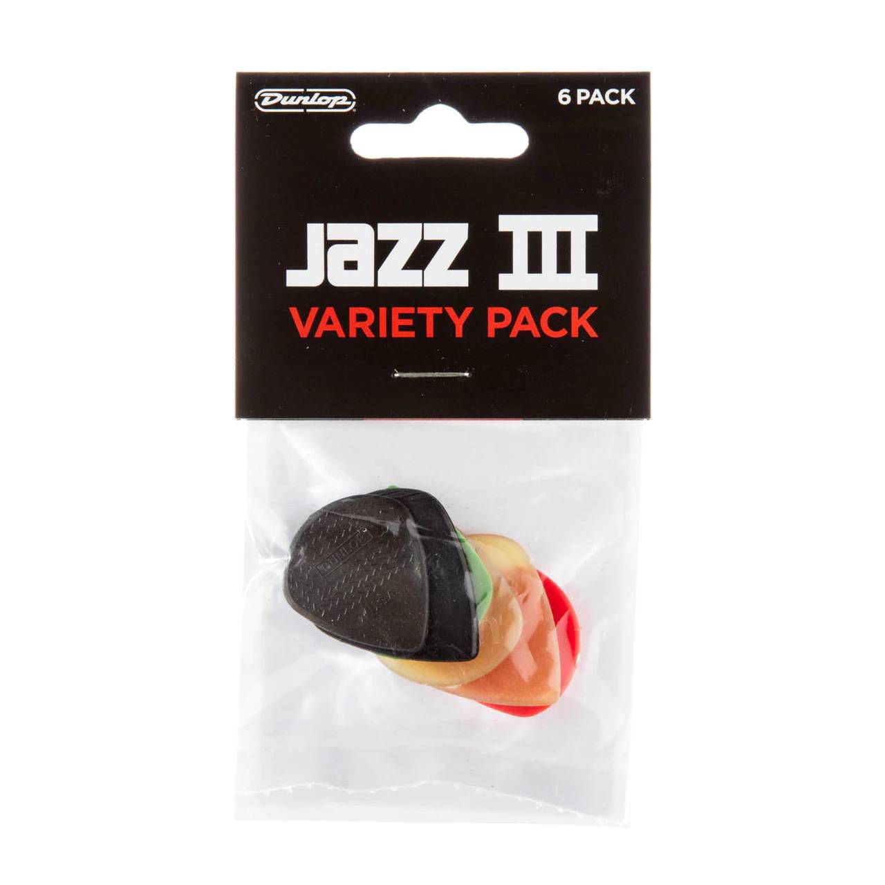 Jim Dunlop JPJT6 Jazz III Variety Players Pack Guitar Pick (6 in a pack)