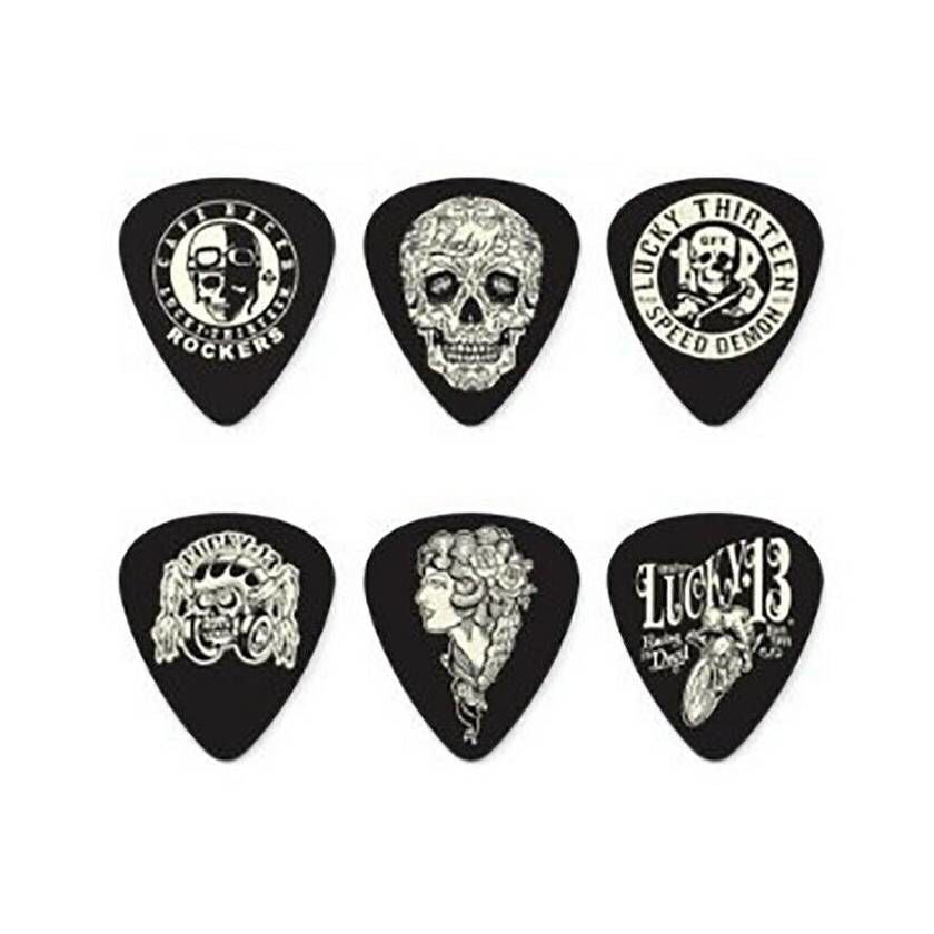 Jim Dunlop 1.0mm Lucky 13 Series 2 Guitar Pick Player Pack - 6 pack