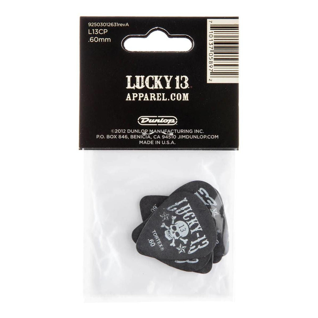 Jim Dunlop .60mm Lucky 13 Series 2 Guitar Pick Player Pack - 6 pack