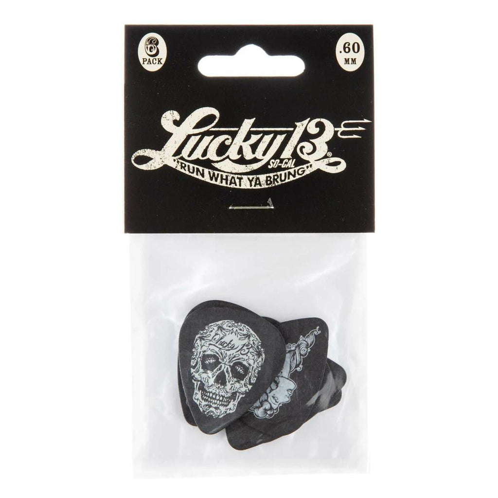 Jim Dunlop .60mm Lucky 13 Series 2 Guitar Pick Player Pack - 6 pack