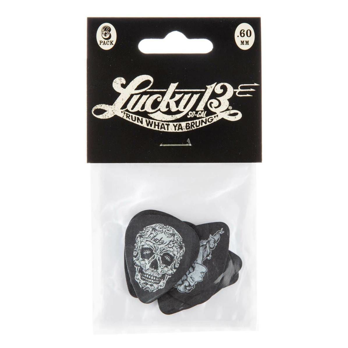 Jim Dunlop .60mm Lucky 13 Series 2 Guitar Pick Player Pack - 6 pack