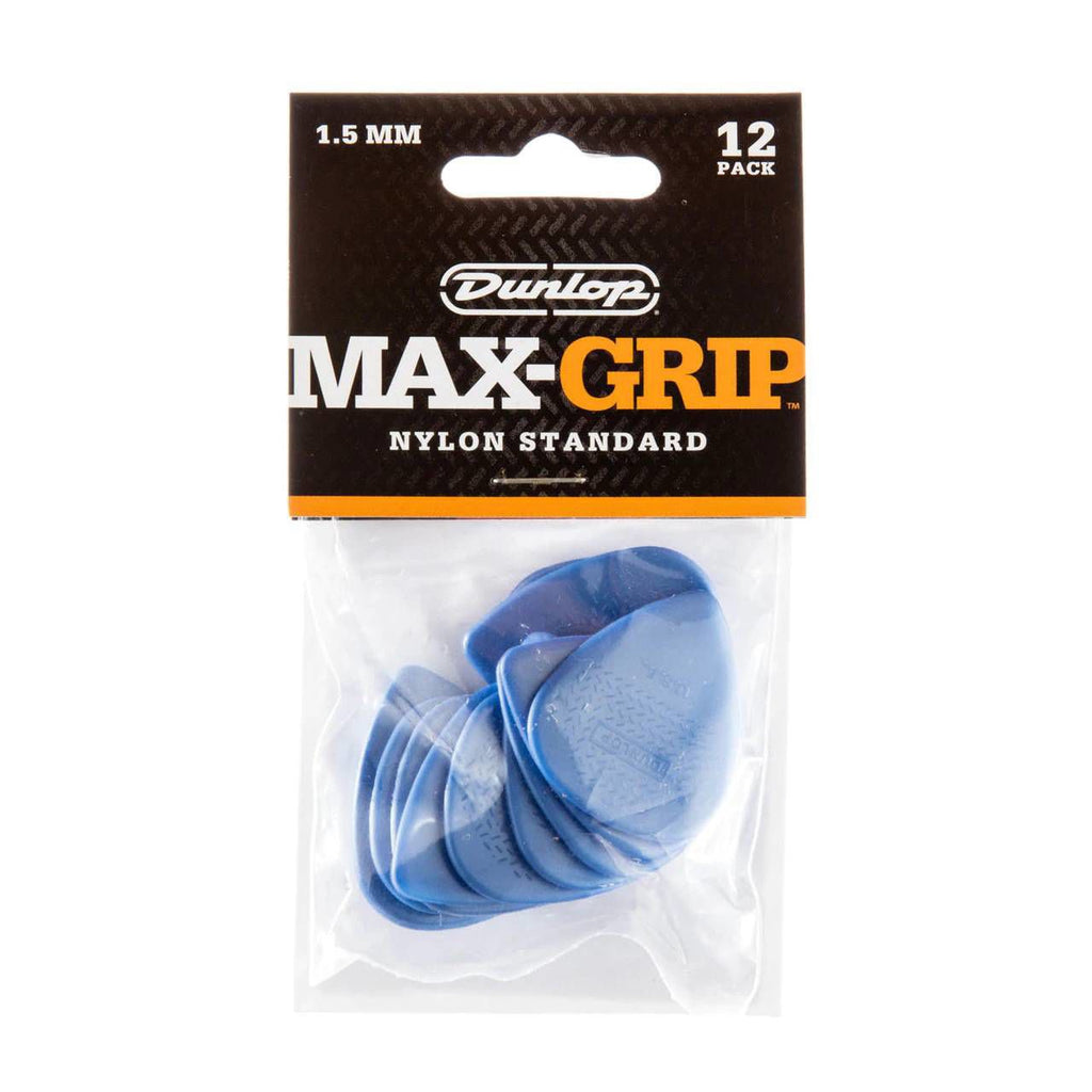 Jim Dunlop JPP111 Nylon Greys Max Grip 1.5mm Players Pack Guitar Pick (12 in a pack)