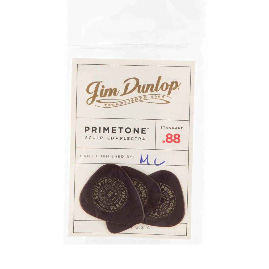 Jim Dunlop .88 mm Primetone Standard Guitar Pick Player Pack - 3 pack