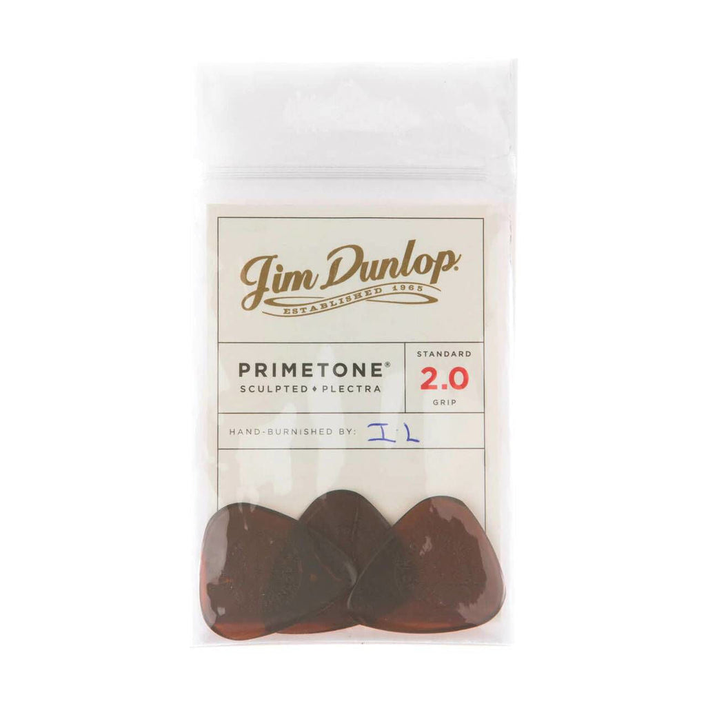 Jim Dunlop 2.0 mm Primetone Standard with Grip Guitar Pick Player Pack - 3 pack