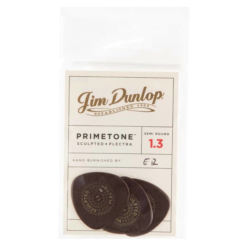 Jim Dunlop 1.3 mm Primetone Semi Round Guitar Pick Player Pack - 3 pack