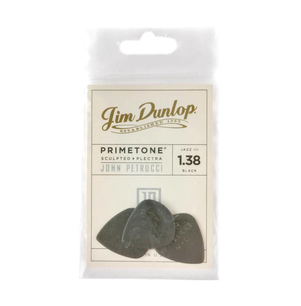 Jim Dunlop JPPBK John Petrucci 1.38mm Primetone Jazz Guitar Pick Player Pack (3 in a pack)
